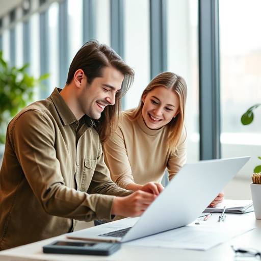 Due colleghi in un ambiente di lavoro moderno, che discutono e collaborano su un progetto
