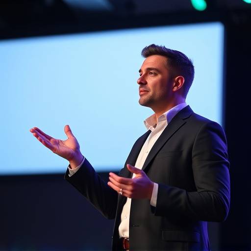 Un professionista che tiene una presentazione efficace di fronte a un pubblico